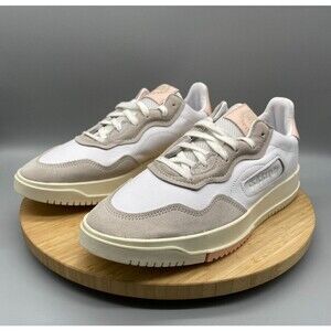 Adidas Shoes Beige Pink Leather Tennis Sneakers Low EE6040 Mens 9 Womens 10.5